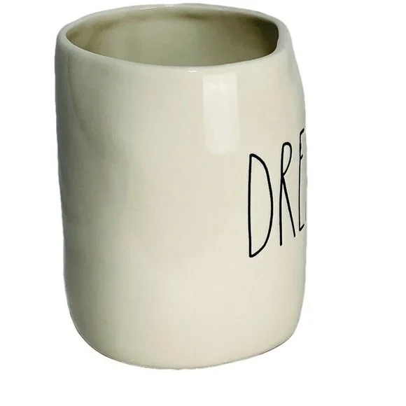 RAE DUNN ARTISAN COLLECTION by MAGENTA "DREAMER" Cup 16 oz Ivory Mug NEW - Picture 4 of 6